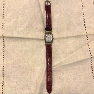 Moisture Resistant Watch with Purple Wrist Strap